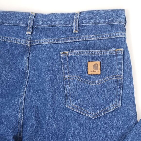 Carhartt Relaxed Fit Blue Jeans Workwear Mens Size 40x32 - Picture 8 of 11